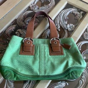 Green Coach Handbag